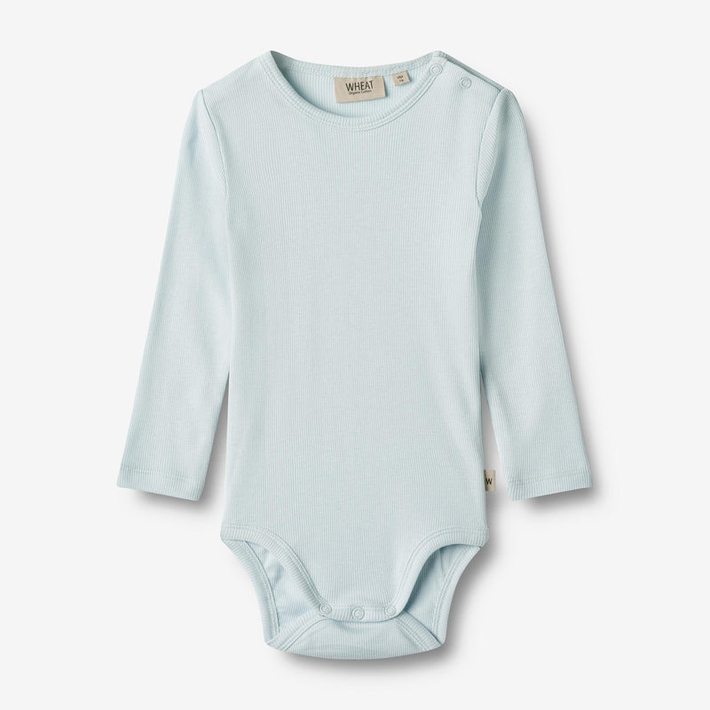 Wheat Main   Langærmet Rib Body Spencer Underwear/Bodies 4030 light blue