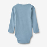 Wheat Main   Langærmet Rib Body Spencer Underwear/Bodies 1043 blue
