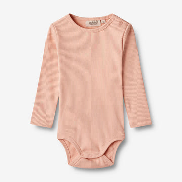 Wheat Main   Langærmet Rib Body Spencer Underwear/Bodies 2563 soft coral