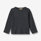 Wheat Main Langærmet Rib T-Shirt Milo Jersey Tops and T-Shirts 1432 navy