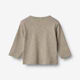 Wheat Main Langærmet Rib T-Shirt Milo T-Shirt 0072 gravel melange