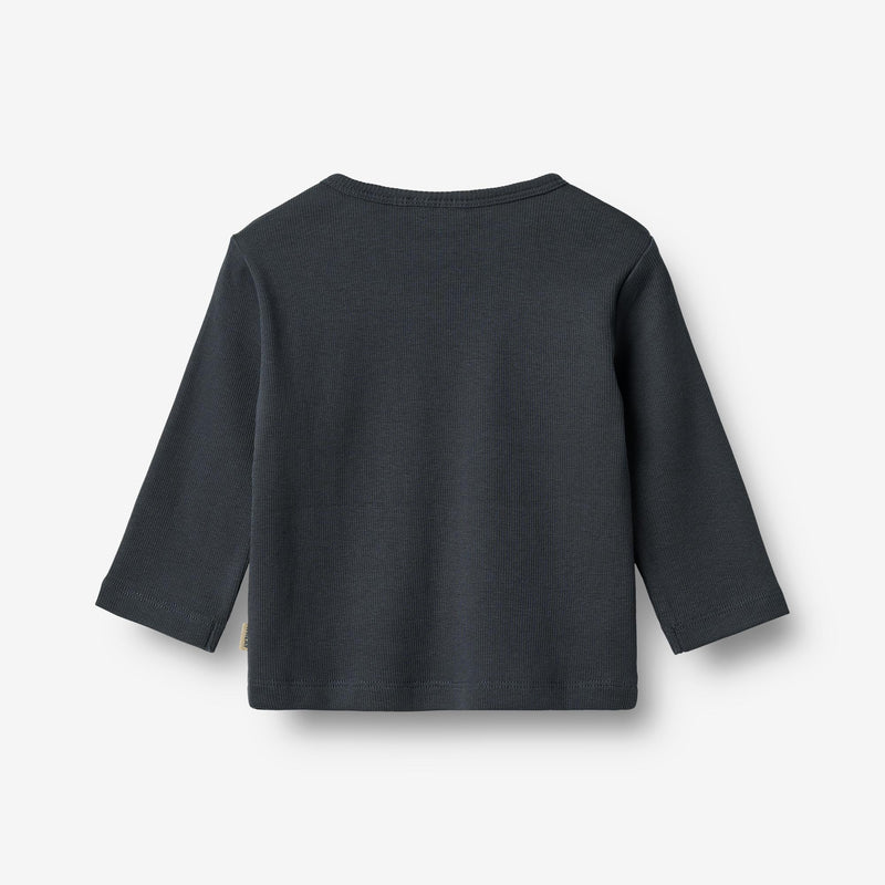 Wheat Main Langærmet Rib T-Shirt Milo T-Shirt 1432 navy