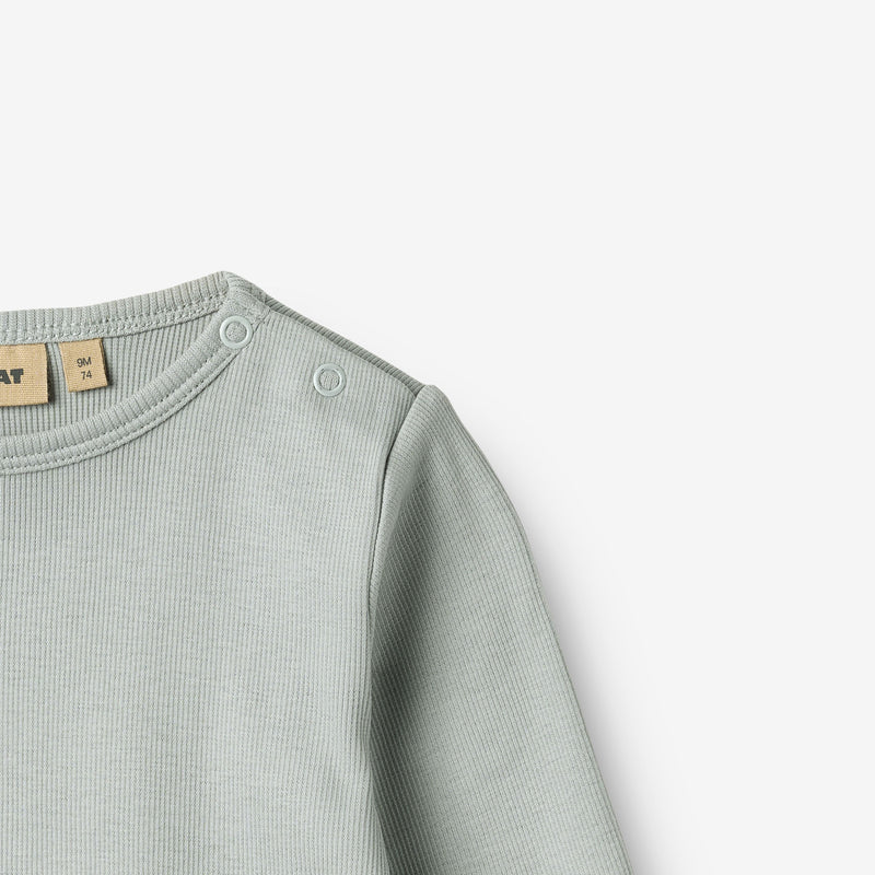Wheat Main Langærmet Rib T-Shirt Milo T-Shirt 9567 soft rain
