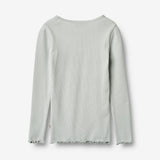 Wheat Main Langærmet Rib T-Shirt Reese Jersey Tops and T-Shirts 1560 soft blue