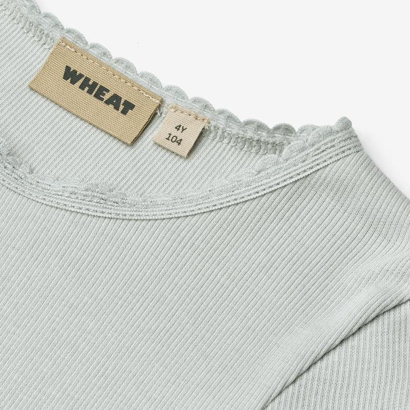 Wheat Main Langærmet Rib T-Shirt Reese Jersey Tops and T-Shirts 1560 soft blue
