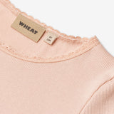 Wheat Main Langærmet Rib T-Shirt Reese Jersey Tops and T-Shirts 2400 powder