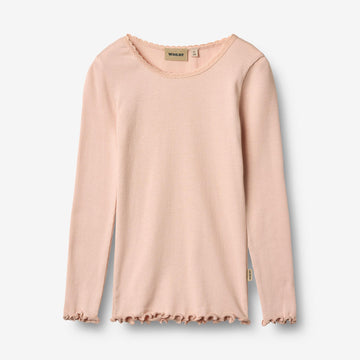 Wheat Main Langærmet Rib T-Shirt Reese T-Shirt 2400 powder
