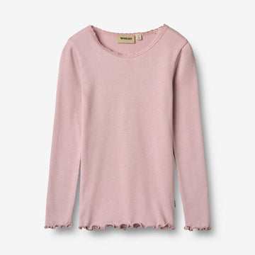Wheat Main Langærmet Rib T-Shirt Reese T-Shirt 9428 lavender mist