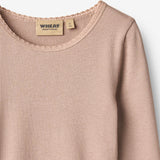 Wheat Main Langærmet Rib T-Shirt Reese T-Shirt 1135 dry rose