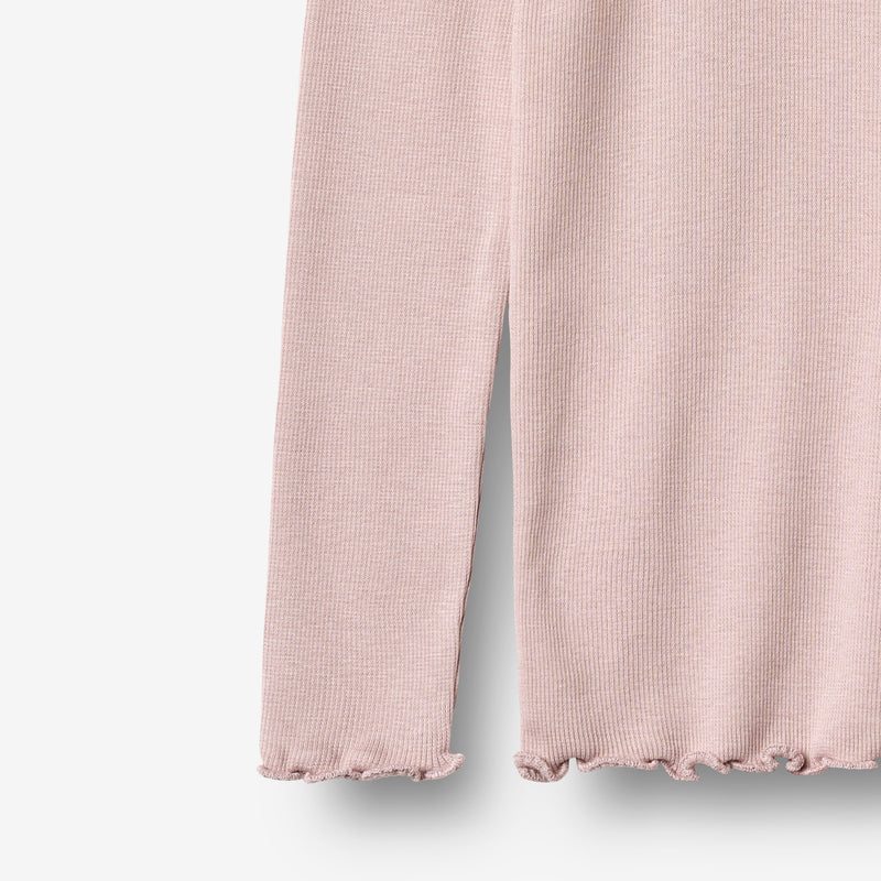 Wheat Main Langærmet Rib T-Shirt Reese T-Shirt 1354 soft lilac