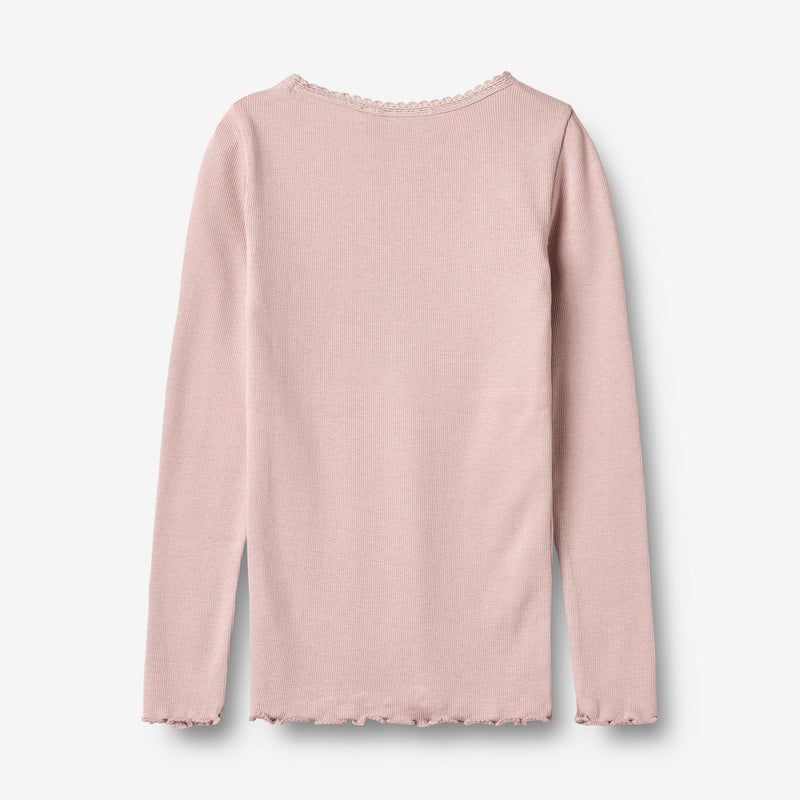 Wheat Main Langærmet Rib T-Shirt Reese T-Shirt 1354 soft lilac