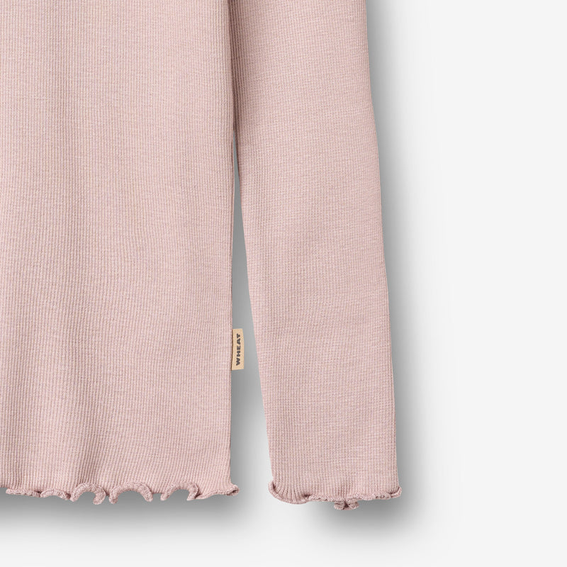 Wheat Main Langærmet Rib T-Shirt Reese T-Shirt 1354 soft lilac