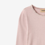 Wheat Main Langærmet Rib T-Shirt Reese T-Shirt 1354 soft lilac