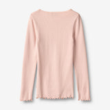 Wheat Main Langærmet Rib T-Shirt Reese T-Shirt 2317 dim rose