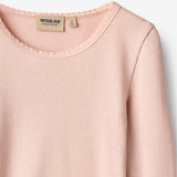 Wheat Main Langærmet Rib T-Shirt Reese T-Shirt 2317 dim rose