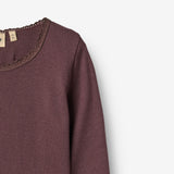 Wheat Main Langærmet Rib T-Shirt Reese T-Shirt 3030 fudge