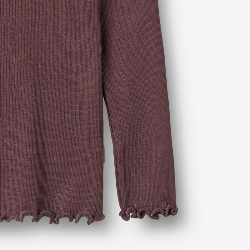 Wheat Main Langærmet Rib T-Shirt Reese T-Shirt 3030 fudge