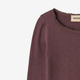 Wheat Main Langærmet Rib T-Shirt Reese T-Shirt 3030 fudge
