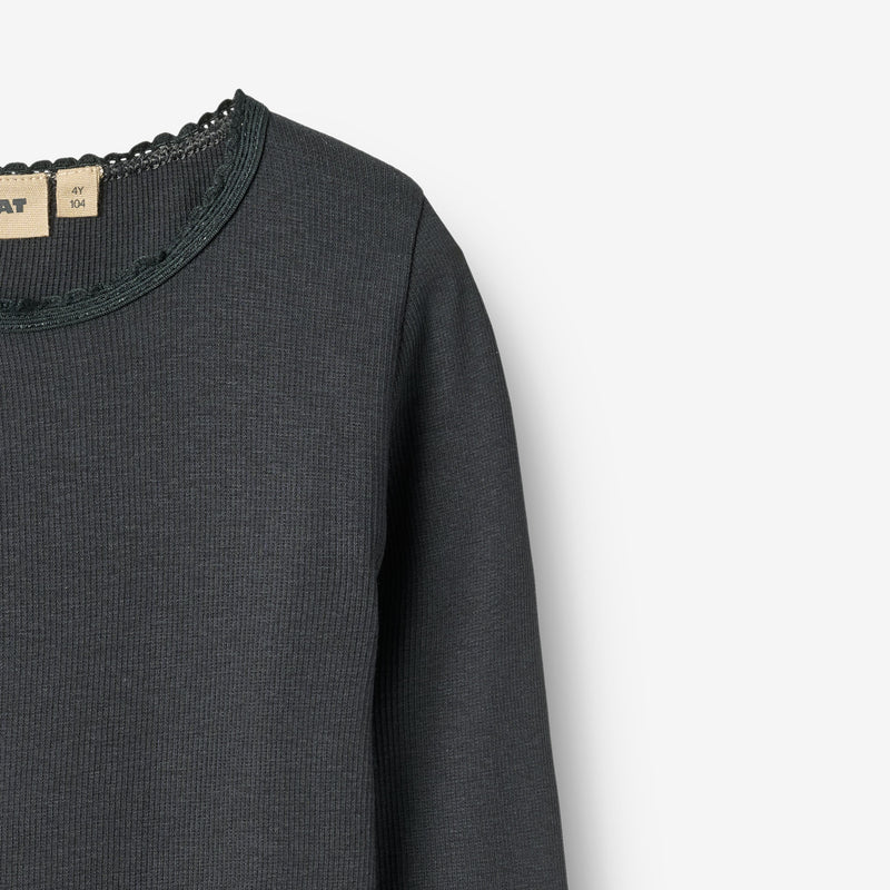 Wheat Main Langærmet Rib T-Shirt Reese T-Shirt 9561 night