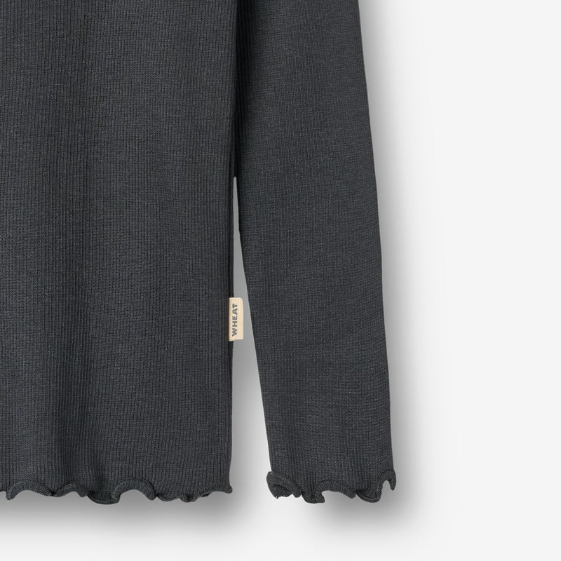 Wheat Main Langærmet Rib T-Shirt Reese T-Shirt 9561 night