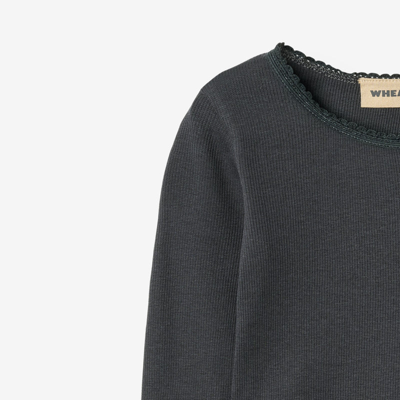 Wheat Main Langærmet Rib T-Shirt Reese T-Shirt 9561 night