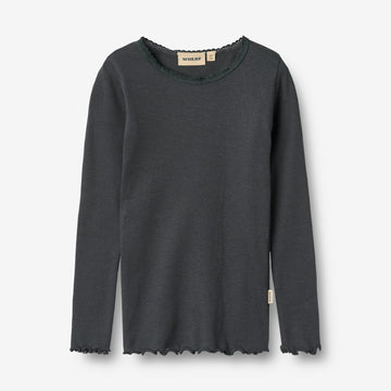 Wheat Main Langærmet Rib T-Shirt Reese T-Shirt 9561 night
