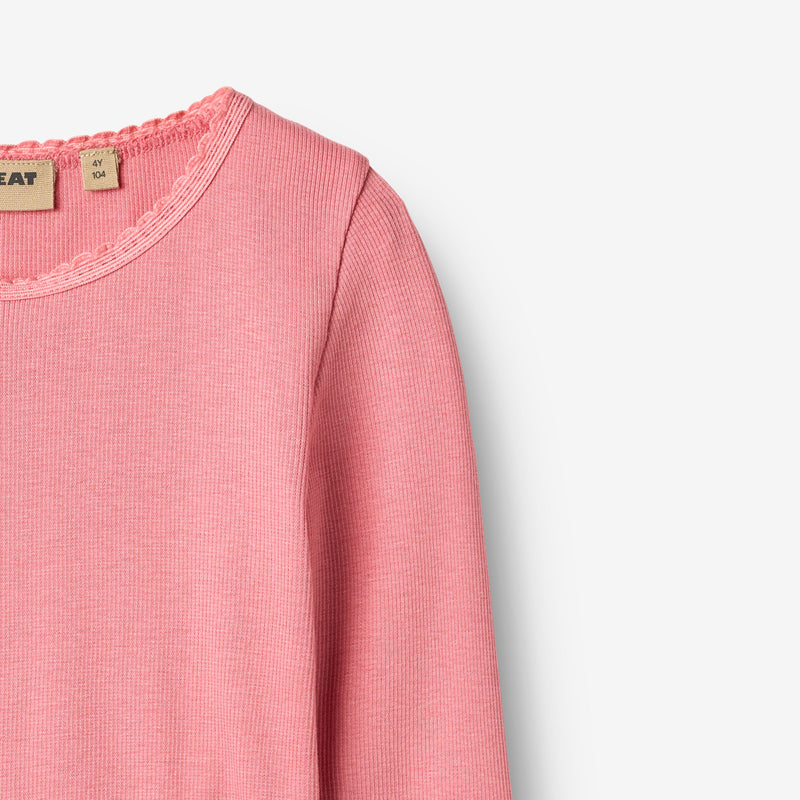 Wheat Main Langærmet Rib T-Shirt Reese T-Shirt 9568 soft pink