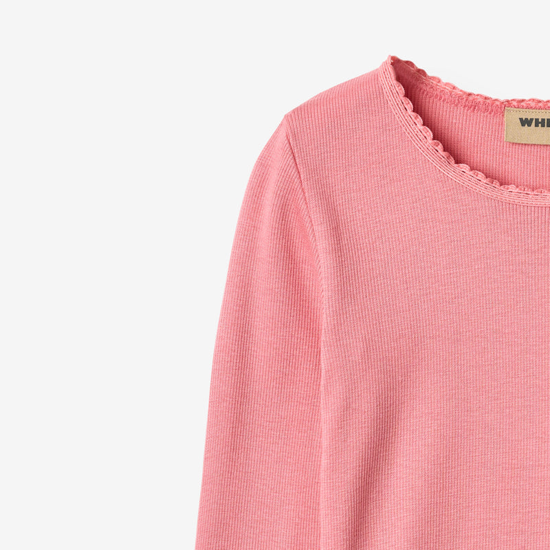 Wheat Main Langærmet Rib T-Shirt Reese T-Shirt 9568 soft pink