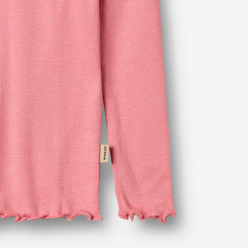 Wheat Main Langærmet Rib T-Shirt Reese T-Shirt 9568 soft pink