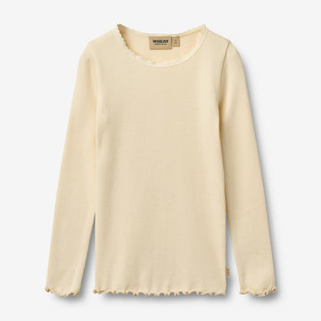 Wheat Main Langærmet Rib T-Shirt Reese T-Shirt 9631 barely apricot