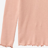 Wheat Main Langærmet Rib T-Shirt Reese T-Shirt 9658 rose cloud