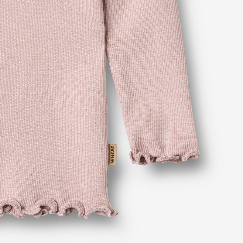 Wheat Main Langærmet Rib T-Shirt Reese T-Shirt 1354 soft lilac
