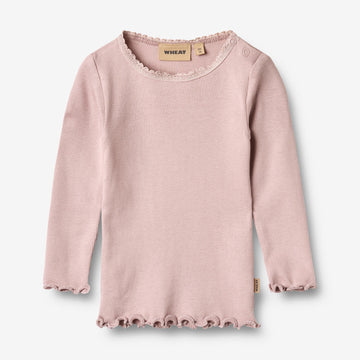 Wheat Main Langærmet Rib T-Shirt Reese T-Shirt 1354 soft lilac
