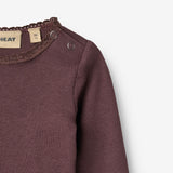 Wheat Main Langærmet Rib T-Shirt Reese T-Shirt 3030 fudge