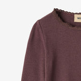 Wheat Main Langærmet Rib T-Shirt Reese T-Shirt 3030 fudge