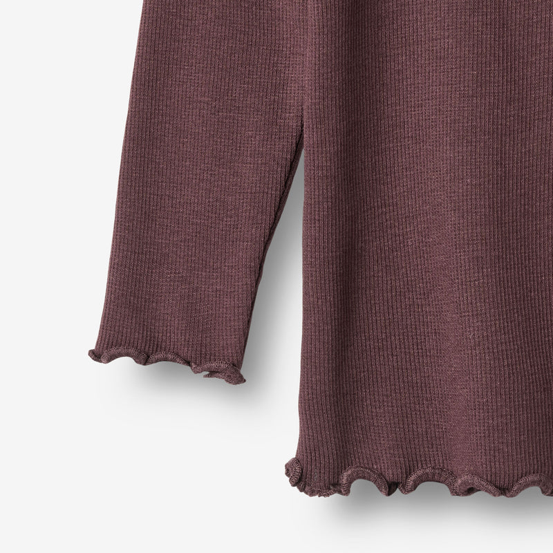 Wheat Main Langærmet Rib T-Shirt Reese T-Shirt 3030 fudge
