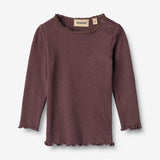 Wheat Main Langærmet Rib T-Shirt Reese T-Shirt 3030 fudge