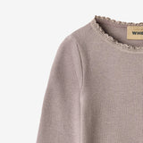 Wheat Main Langærmet Rib T-Shirt Reese T-Shirt 9531 dusty purple
