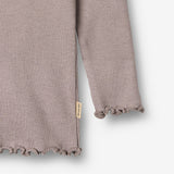 Wheat Main Langærmet Rib T-Shirt Reese T-Shirt 9531 dusty purple