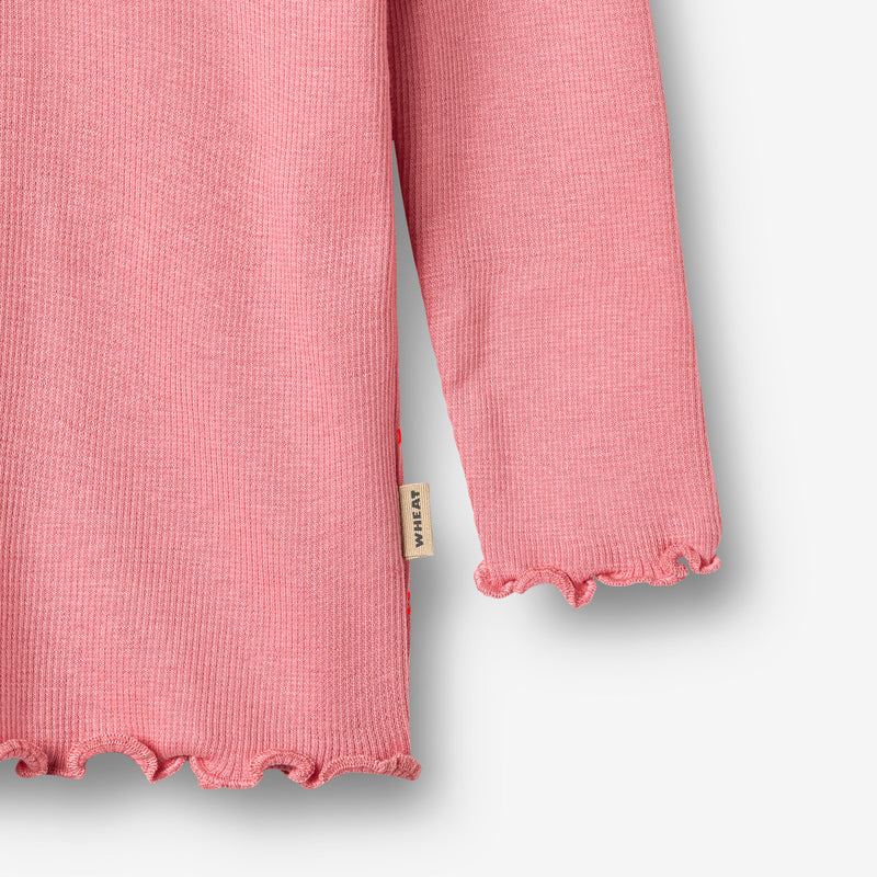 Wheat Main Langærmet Rib T-Shirt Reese T-Shirt 9568 soft pink