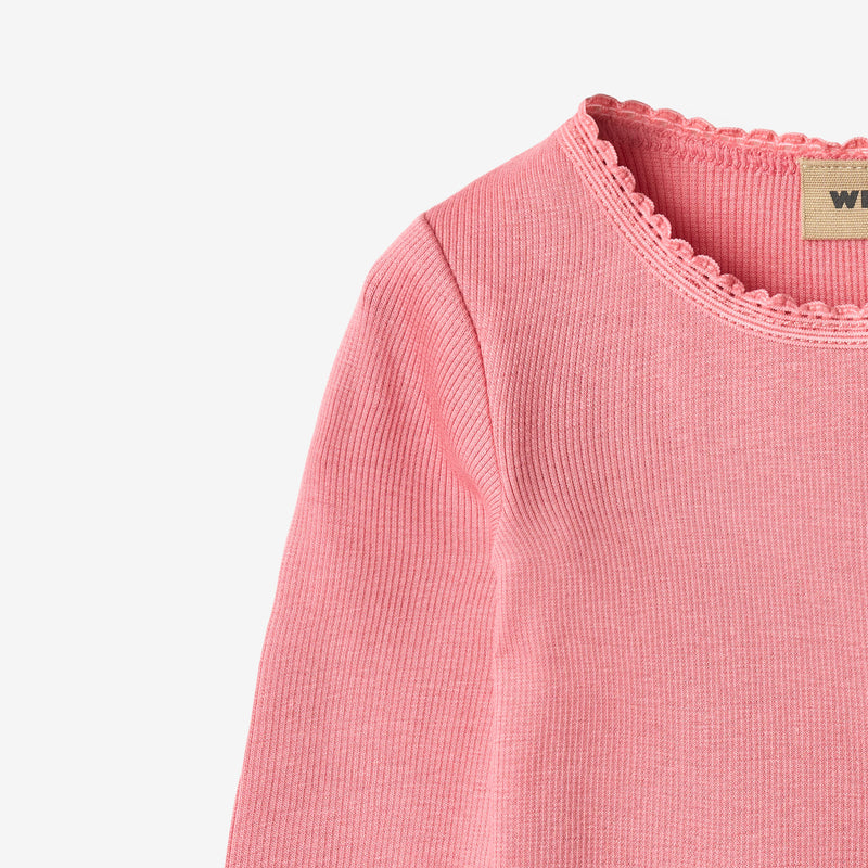 Wheat Main Langærmet Rib T-Shirt Reese T-Shirt 9568 soft pink