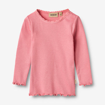 Wheat Main Langærmet Rib T-Shirt Reese T-Shirt 9568 soft pink
