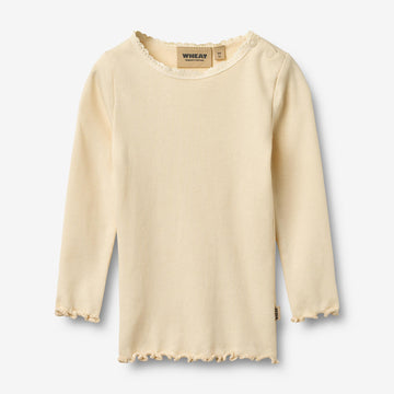 Wheat Main Langærmet Rib T-Shirt Reese T-Shirt 9631 barely apricot