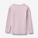 Wheat Main Langærmet Rib T-shirt Ida T-Shirt 1346 lavender