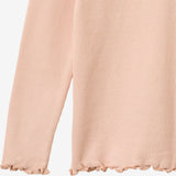 Wheat Main Langærmet Rib T-shirt Ida T-Shirt 2400 powder