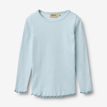 Wheat Main Langærmet Rib T-shirt Ida T-Shirt 2703 summer sky