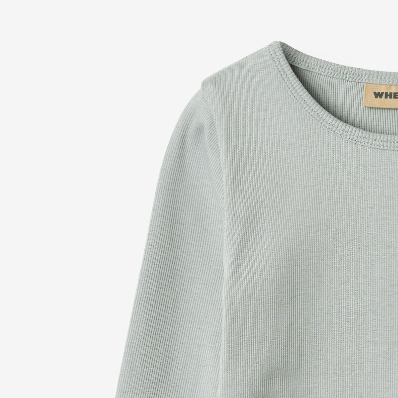 Wheat Main Langærmet Rib T-shirt Ida T-Shirt 9567 soft rain