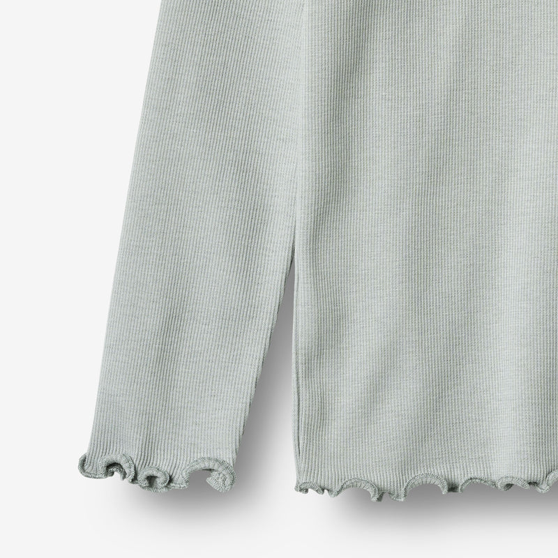 Wheat Main Langærmet Rib T-shirt Ida T-Shirt 9567 soft rain