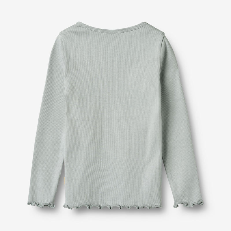 Wheat Main Langærmet Rib T-shirt Ida T-Shirt 9567 soft rain