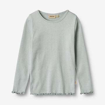 Wheat Main Langærmet Rib T-shirt Ida T-Shirt 9567 soft rain
